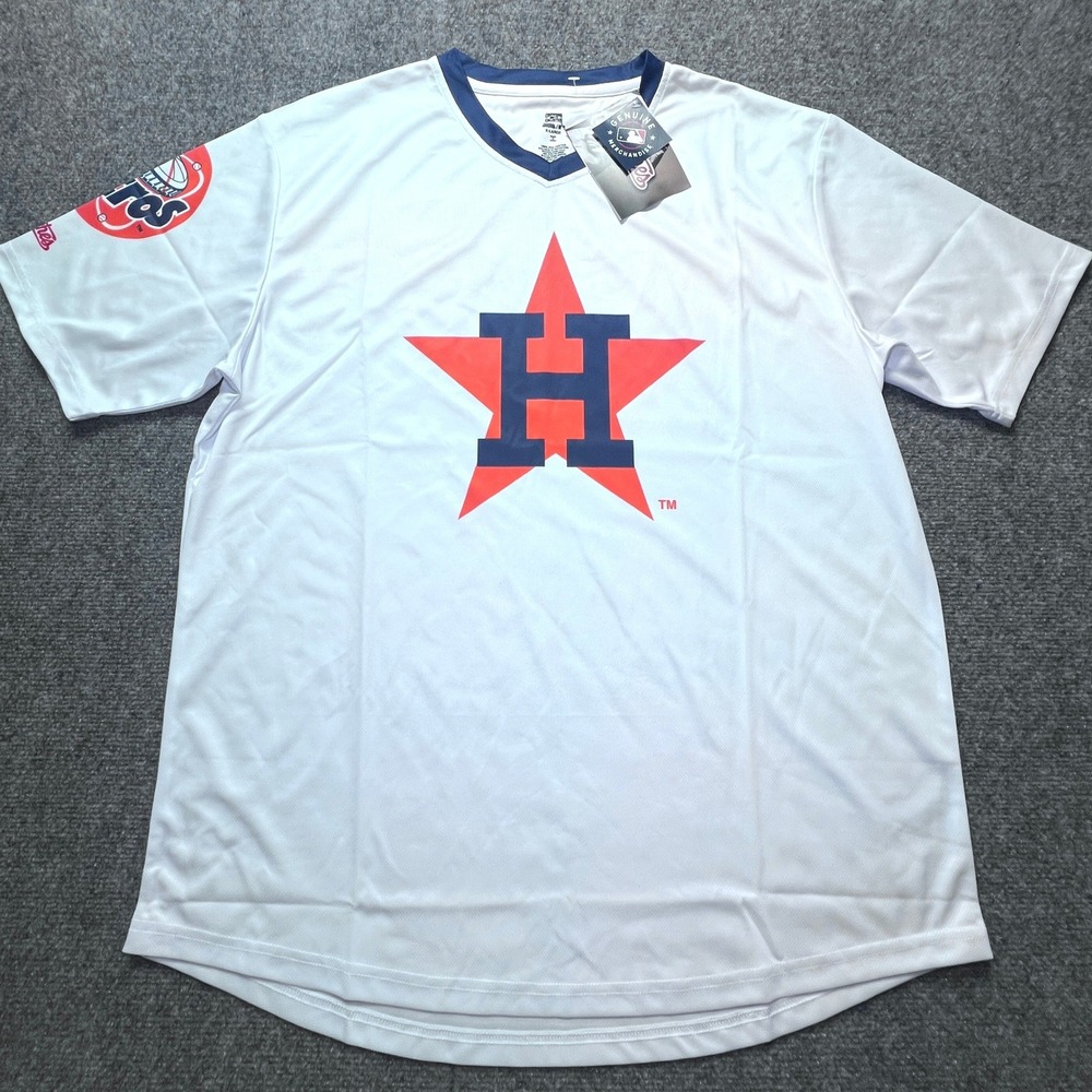 Houston Astros Stitches Cooperstown Collection Jersey White XL Retro Astrodome
